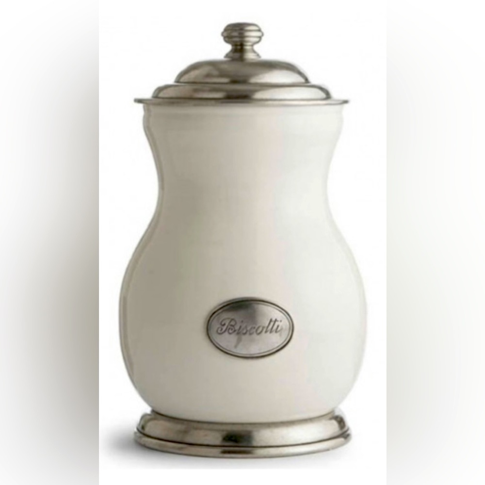 Arte Italica vintage biscotti jar.Tuscan pattern. Very rare.